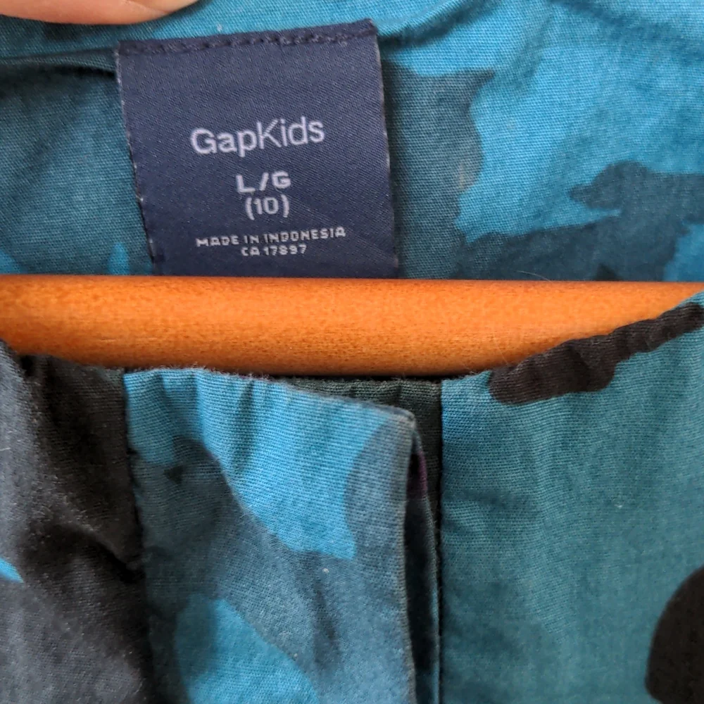 Gap blue floral cotton girls dress 10 - Picture 8 of 11